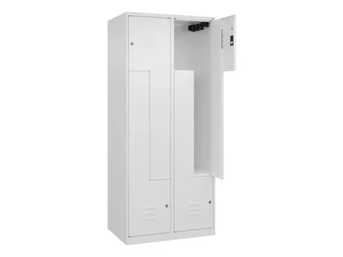 Z-garderobekast,HxBxD 1850x800x500mm,vak B 200/400mm,cil.-slot