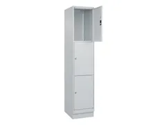 lockerkast,HxBxD 1950x400x500mm,1x3vakken,vak B 400mm,cil.-slot,sokkel