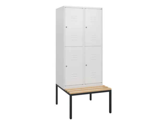 Dubbeldekse dekenkist,HxBxD 1950x800x815mm,2x2vak.,vak B 400mm