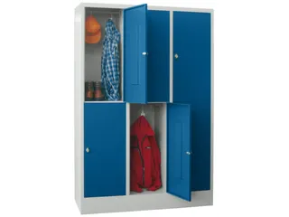 lockerkast,HxBxD 1850x1200x500mm,3x2vakken,RAL7035,front RAL5010 - 2