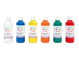 Vingerverf Qrea set à 6 kleuren 250ml