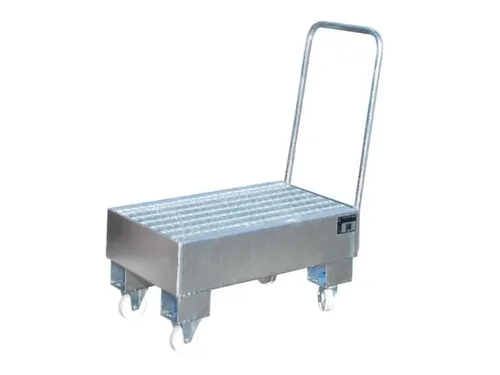 verrijdbare opvangbak,v. 2x60l vat,opvangvol. 61l,HxBxD 1075x500x940mm