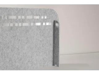 Akoestisch PET-vilt scheidingsscherm L 150x15cm lichtgrijs - 3