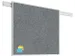 Panneau d'affichage Partnerline 90x180cm Camira Gris foncé