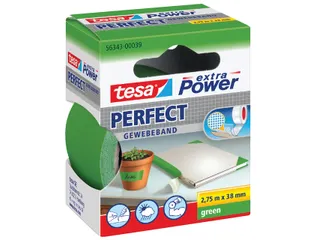 Plakband Tesa textiel 38mmx2.75m groen - 1