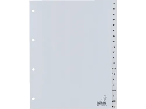 Tabblad Kangaro G420AZ A4 4-Gaats A-z Pp 20-Delig Grijs