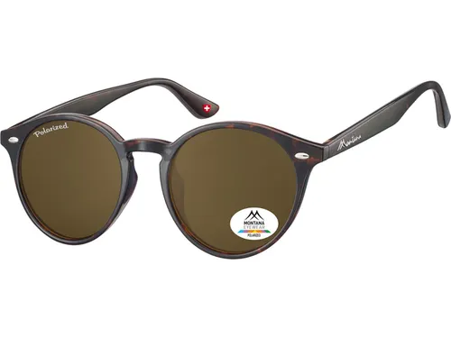 Zonnebril Montana met bruin gepolariseerd rond glas turtle