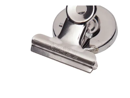 Papierklem MAUL Bulldog met magneet 30mm capaciteit 10mm zilver
