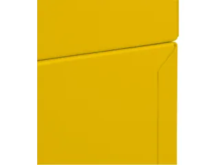 Afvalverzamelaar Vuurremmend 65 Liter 970X405X380Mm Binnenbak Geel - 3