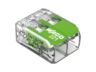 Compacte Lasstekker 2 x 0,2 - 4mm² Voor Alle Draadtypes - Groen - 1