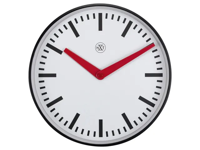 Stationsklok - 25.5cm - Stille wandklok - Wit - nXt by NeXtime - "Newc