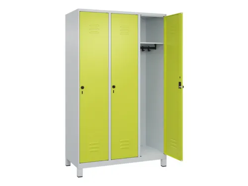 locker,HxBxD 1950x1200x500mm,3vak,vak B 400mm,draaigrendel,voeten