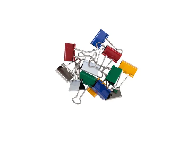 Papierklem Foldback mauly Assorti 214 25mm 12 Stuks
