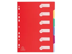 Tabbladen Exacompta A4 11-Gaats 6-Delig Assorti Pp