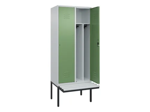 locker voor scheiding van kleding,HxBxD 2120x800x815mm,2vak
