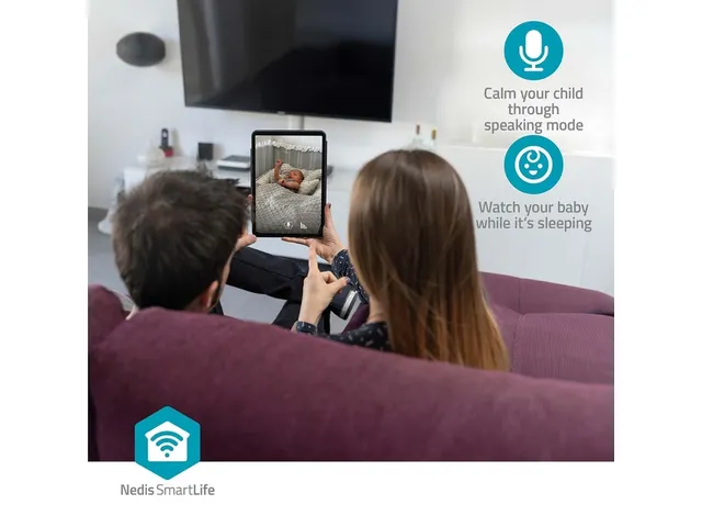Beveiligingscamera Nedis Smartlife Wifi indoor 3MP Full HD 1296p wit