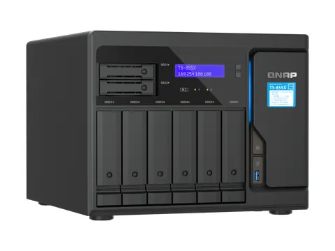 Intel Atom C5125 2.8 GHz, 8 GB UDIMM DDR4, 5GB Flash, 6 x 3.5 inch + 2