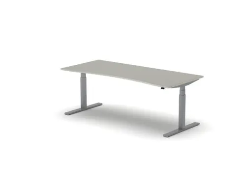 Elektrisch ihv bureau,HxBxD 650-1310x2000x900/800mm,blad lichtgrijs