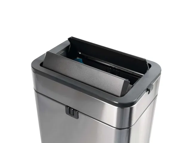 9504094 Afvalbak +voetpedaal MAULwing 40L edelstaal 45.6x27.7x66.7cm