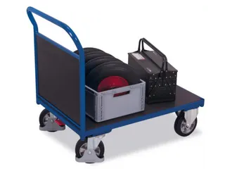 Platformwagen 1000kg Laadvlak 1625x800mm 1 Kopwand Ral 5010 - 1
