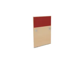 baliepaneel,v. bureau,aanbouw links,B 800mm,NE-esdoorn,BN4011-rood - 1