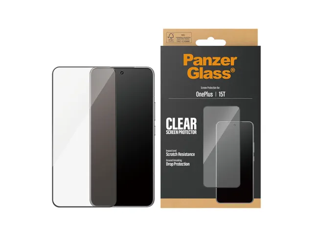 PanzerGlass Screen Protector OnePlus 15T | 15S | Ultra-Wide Fit, On