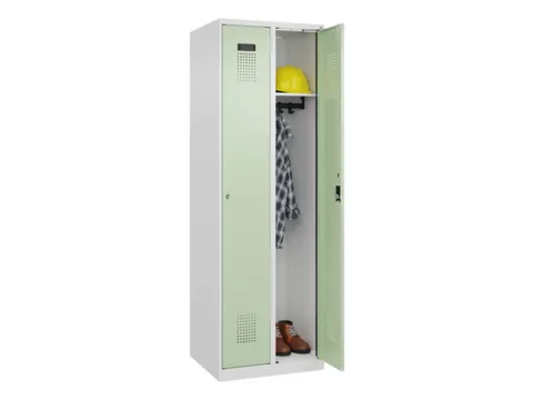 locker,HxBxD 1850x600x500mm,2vak,vak B 300mm,cil.-slot,staand op vloer