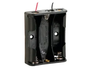 Batterijhouder Voor 3 x AA-CEL (Met Draden) - 1