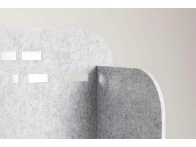 Akoestisch PET-vilt scheidingsscherm S 70x35cm lichtgrijs