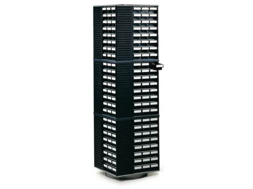 ESD-draaistandaard,HxBxD 1730x500x500mm,v. 12magazijnen,T 180mm