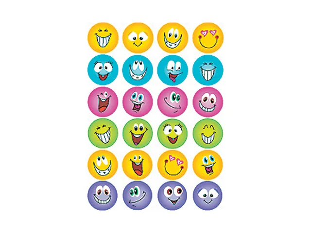 Sticker Etiket Herma 6818 Smiley Glitter Folie 24 stuks