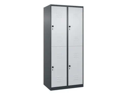 dubbeldekse locker,HxBxD 1850x800x500mm,2x2vak.,vak B 400mm