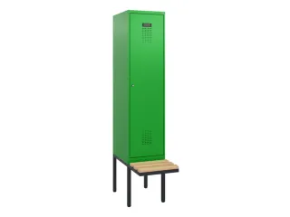 locker met bank,HxBxD 1950x400x815mm,1vak,vak B 400mm,cilinderslot - 2