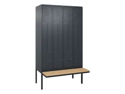 Z-garderobekast,HxBxD 2120x1200x815mm,8vak,vak B 300mm,cil.-slot