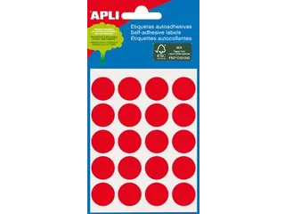 Apli 2065 Ronde Etiketten Ø19mm Rood - 1