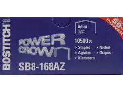 Nieten Bostitch B8 staal SB8 6mm gebogen rug 1050 stuks
