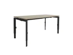 Bureau Linesto N4 hoogte instelbaar 160x80cm Robson eiken, poot Zwart