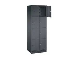 lockerkast,HxBxD 1950x620x500mm,2x4vakken,cil.-slot,sokkel
