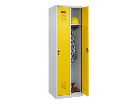 locker,HxBxD 1850x600x500mm,2vak,vak B 300mm,draaigrendel