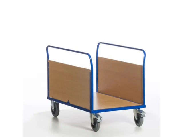 chariot à ridelles longitudinales,force 600kg,plateau Lxl 1200x770mm