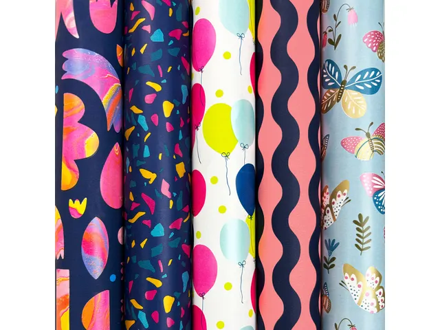 Inpakpapier Rotolux Celebration 200x70cm assorti