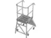 escalier mobile,roulant,estrade H 1m,4marches a. revêtement R13,alu