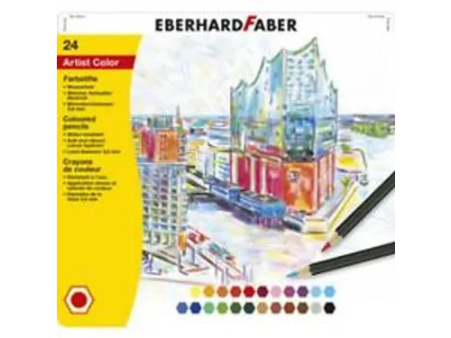 kleurpotloden Eberhard Faber Artist Color metaaletui a 24 stuks