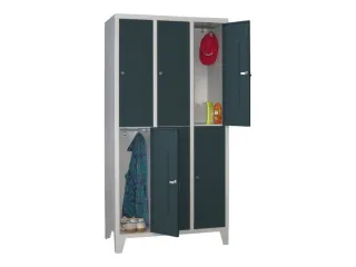 lockerkast,HxBxD 1850x900x500mm,3x2vakken,RAL7035,front RAL7016 - 2