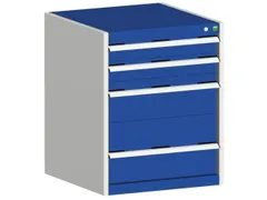 ladekast HxBxD 800x650x650mm 4laden romp RAL7035 front RAL5010