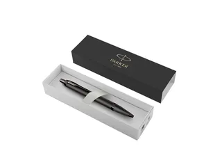 Balpen Parker IM Monochrome Gun Metal Medium + blauwe inkt - 1