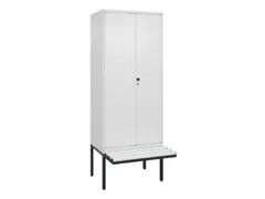 armoire vestiaire noir et blanc HxlxP 2120x800x815mm 2compart.