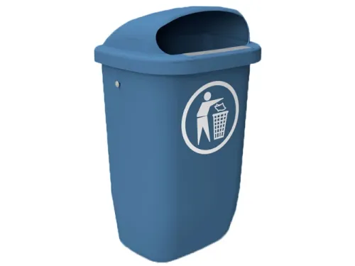 Buitenafvalbak DIN-PK 50 Liter Blauw