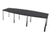 vergadertafel,HxBxD 740x2800x1200mm,vatvormig,CC-zwart