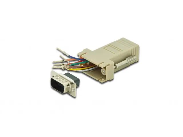 RS-232 adapter DB9 M Naar RJ45 F Modulair voor zelfmontage